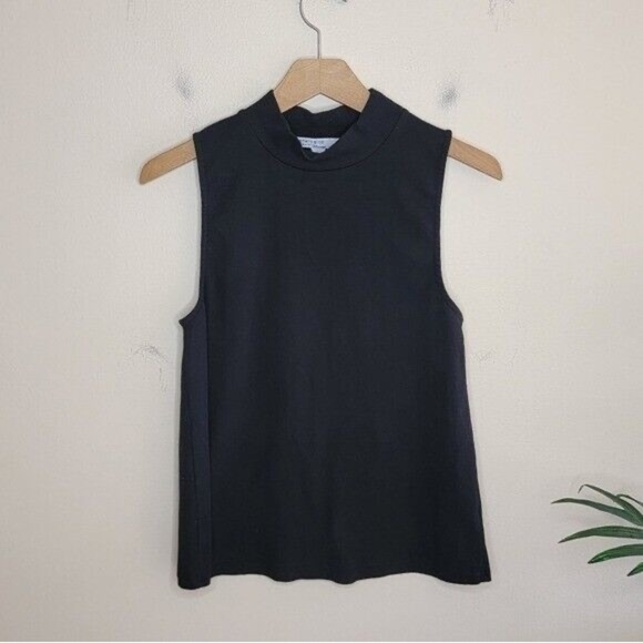 Stateside | Black Mockneck Sleeveless Tank Top, womens size large - Picture 1 of 5